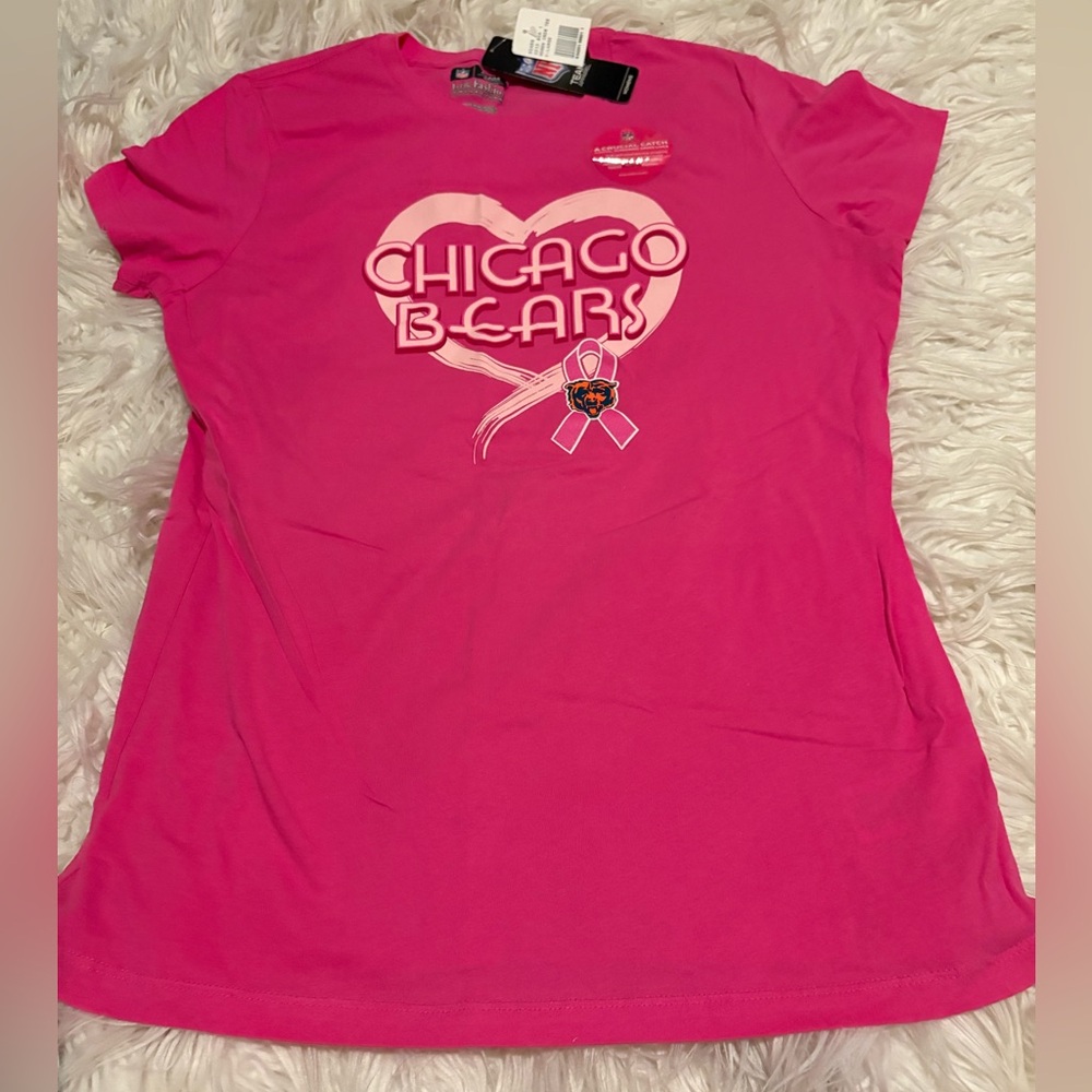 NWT RARE 2013 Chicago Bears Pink "A Crucial Catch" Tee